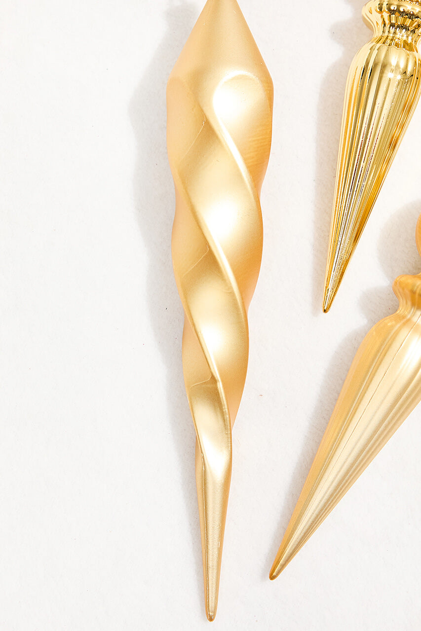 12" Gold Finial Boxed - Set of 4