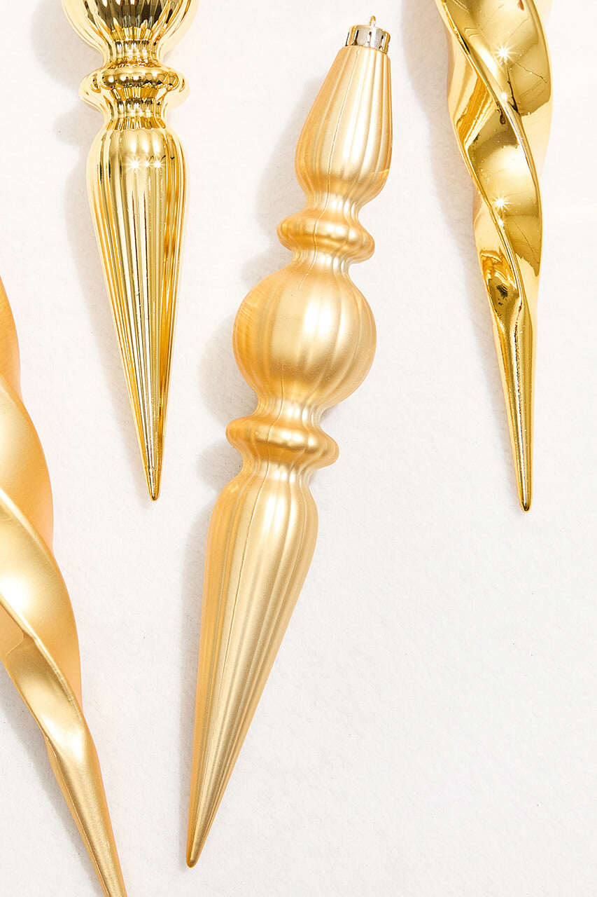 12" Gold Finial Boxed - Set of 4
