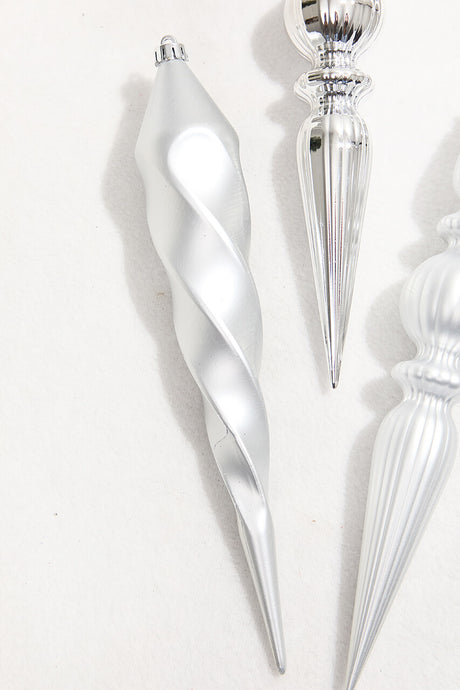 12" Silver Finial Boxed - Set of 4