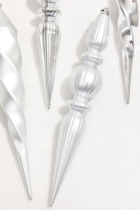 12" Silver Finial Boxed - Set of 4