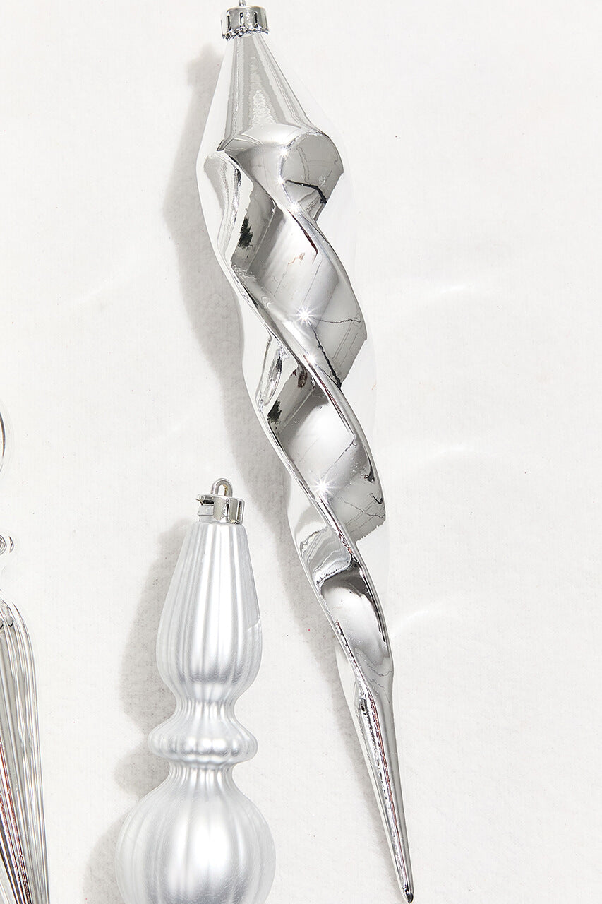 12" Silver Finial Boxed - Set of 4