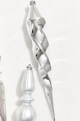 12" Silver Finial Boxed - Set of 4