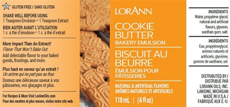 Cookie Butter Bakery Emulsion - 4 Ounce