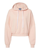 Women's Sueded Fleece Crop Hooded Sweatshirt