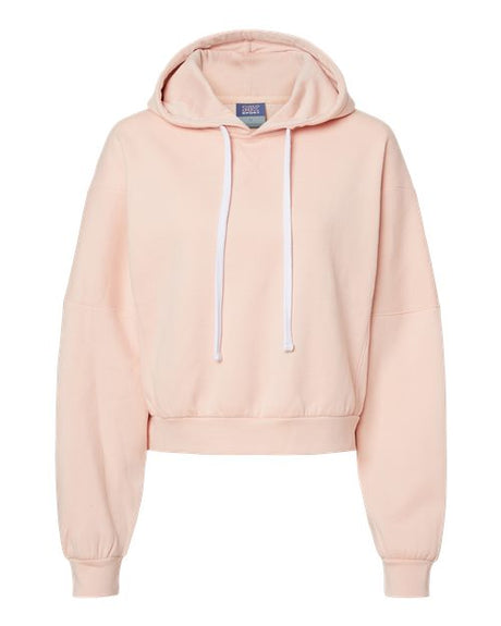 Women's Sueded Fleece Crop Hooded Sweatshirt