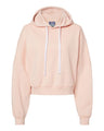 Women's Sueded Fleece Crop Hooded Sweatshirt