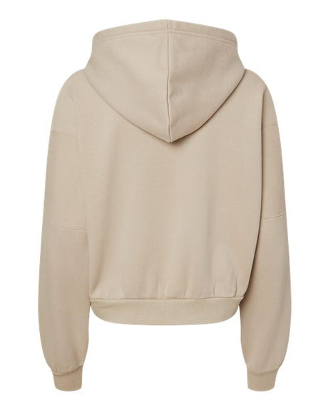 Women's Sueded Fleece Crop Hooded Sweatshirt