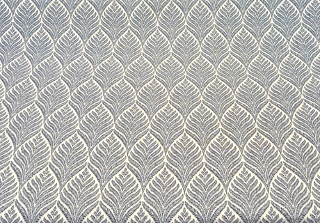 Sunbrella Linnaeus Acrylic Fabric - Indigo Blue Floral Botanical Pattern, 54" Width (1 Yard)