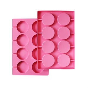 Silicone 2" Round Lollipop Sucker Mold - 2 Pack