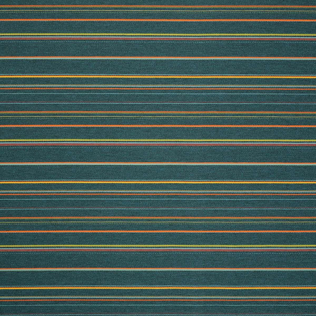 Sunbrella Prismatic Lagoon Acrylic Fabric - Lagoon Stripe, Blue/Orange/Yellow/Green, 54" Width (By The Yard)