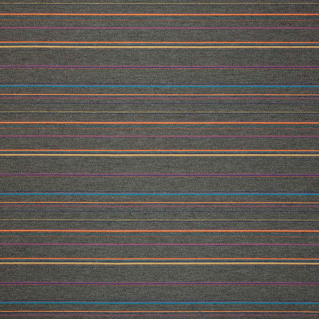 Sunbrella Prismatic Acrylic Fabric - Gray Granite Stripe, Charcoal Gray Multicolor Vertical Stripes, 54" Width (1 Yard)