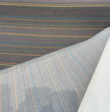 Sunbrella Prismatic Acrylic Fabric - Gray Granite Stripe, Charcoal Gray Multicolor Vertical Stripes, 54" Width (1 Yard)