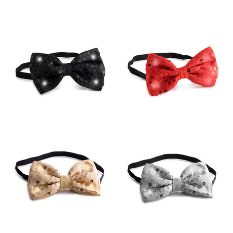 Black Bow Tie with Flashing Lights