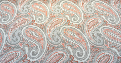 Sunbrella Royce II Coral Solution-Dyed Acrylic Fabric - Coral Paisley, 54" Width (1 Yard)