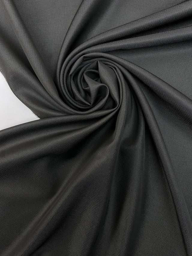 Wool Jacquard Fabric Gray Black