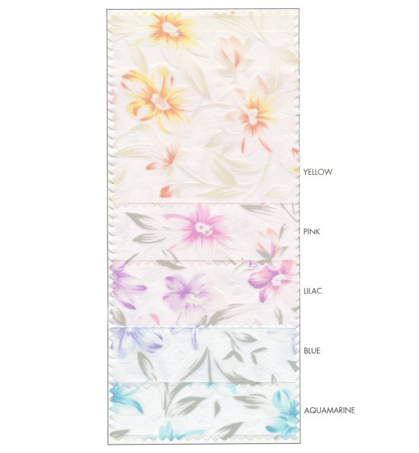 Spring Bloom Organza Fabric - Aquamarine Floral Print, 60" Wide (1 Yard)