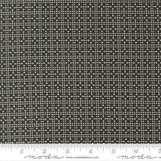 Cotton Print Posh Onyx Noir Check Fabric 44/45"