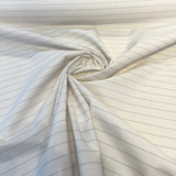 Sunbrella Ticking Pebble Solution-Dyed Acrylic Fabric - Pebble Gray/Off-White Ticking Stripe, 54" Width (By The Yard)