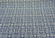 Amalfi Sunbrella Acrylic Fabric - Azure Blue/Ivory Damask, 54" Width, 7.5" Repeat (1 Yard)