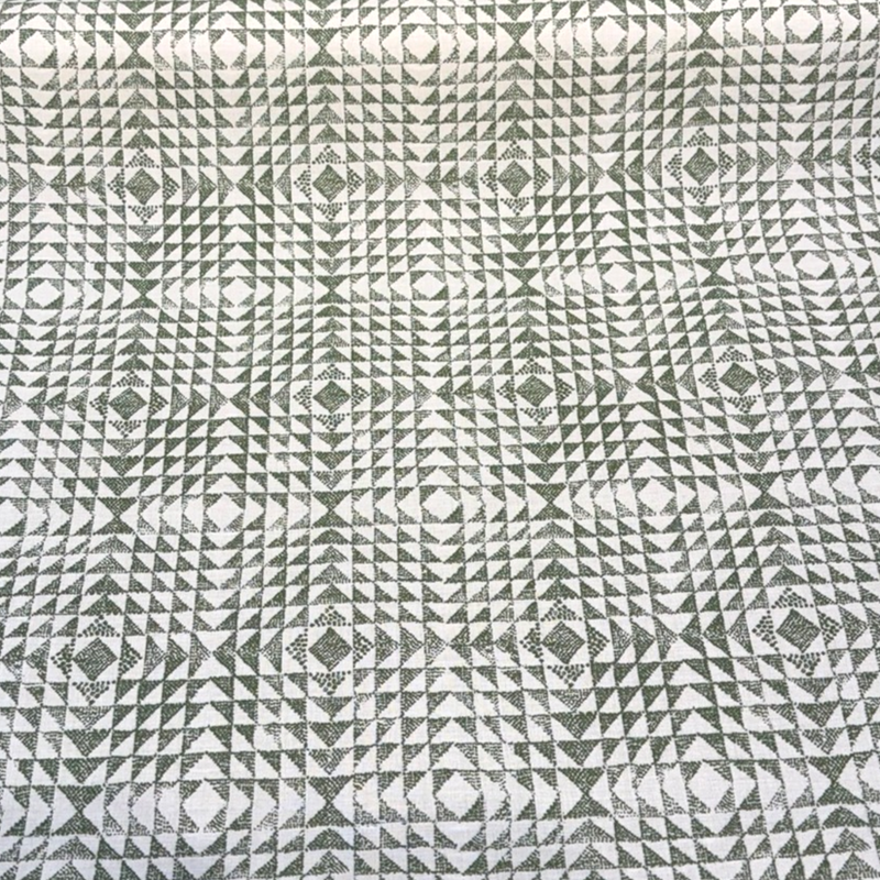 Sunbrella Runa Pine Sunbrella Acrylic Fabric - Pine Green, Geometric Diamond Tessellation, 54" Width (1 Yard)