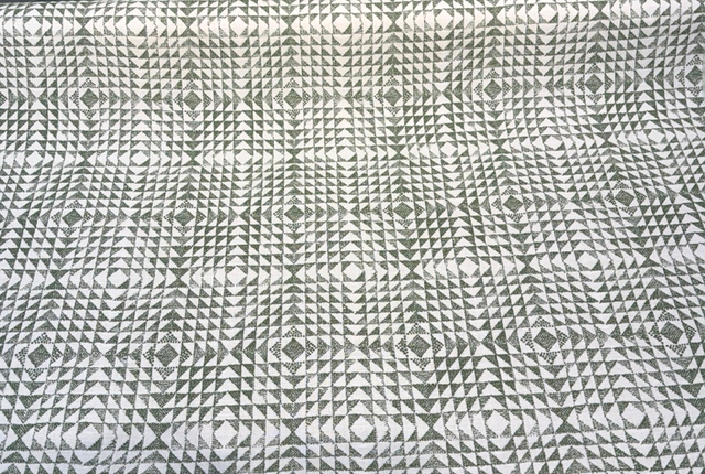 Sunbrella Runa Pine Sunbrella Acrylic Fabric - Pine Green, Geometric Diamond Tessellation, 54" Width (1 Yard)