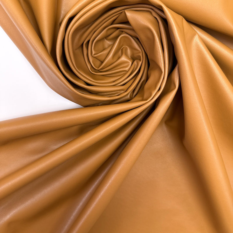 Brown Eco Leather Knitted Blend