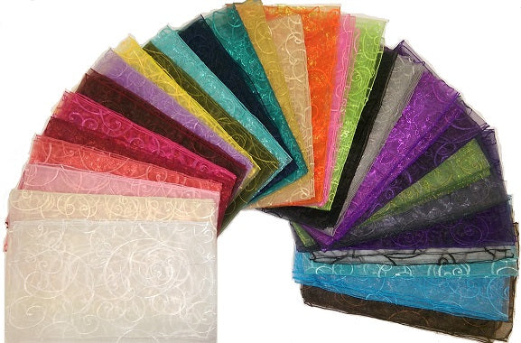 Embroidered Organza Chair Sashes Sample Lot