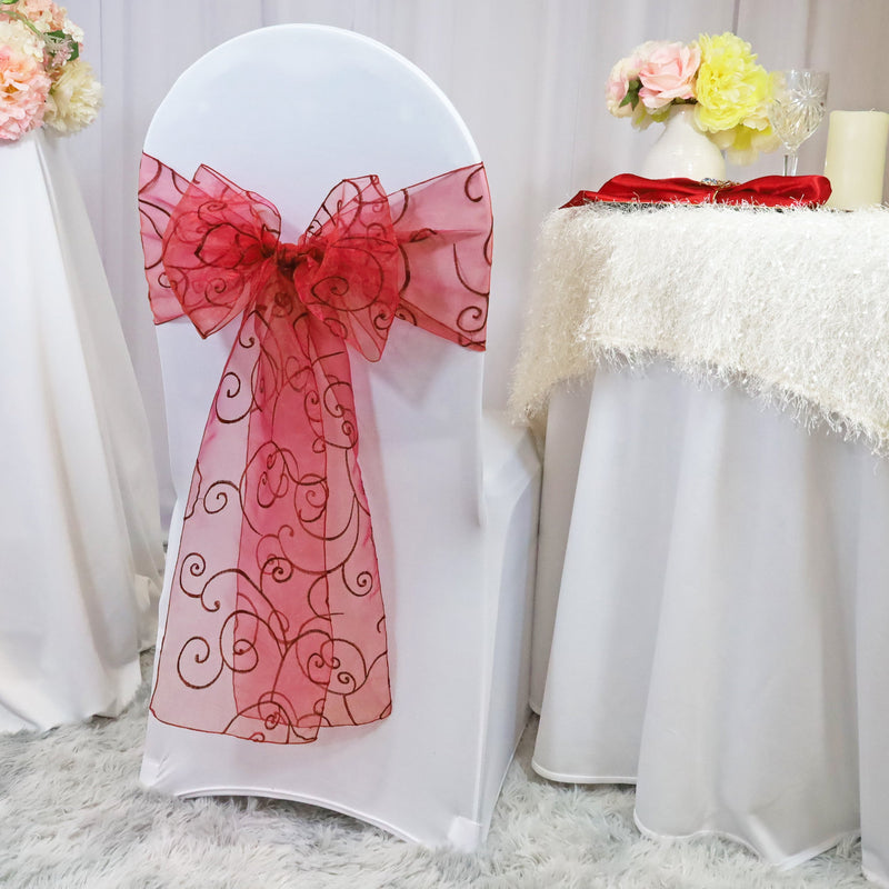 Organza Chair Sash Sample