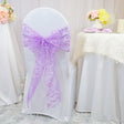 Embroidered Organza Chair Sash Sample
