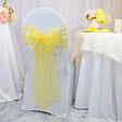 Embroidered Organza Chair Sash Sample