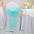 Organza Chair Sash Sample 8x108 Tiff Blue/Aqua Blue