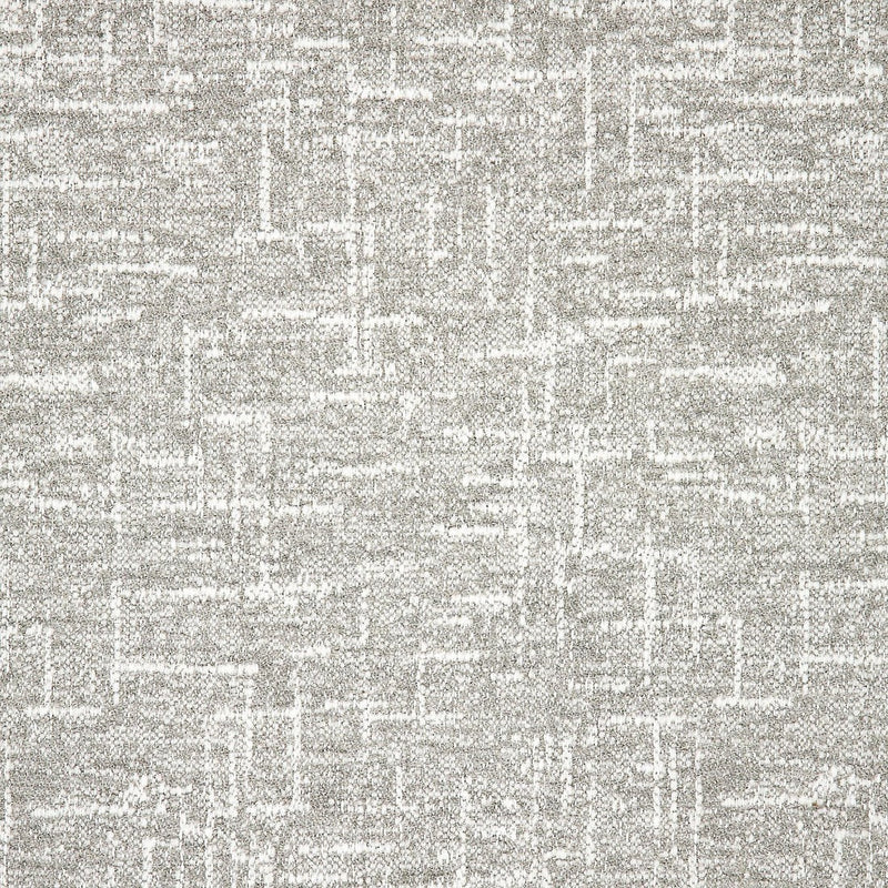 Sunbrella Chenille Interweave Cloud Acrylic Fabric - Cloud Gray Interlocking Linear Pattern, 54" Width (By The Yard)