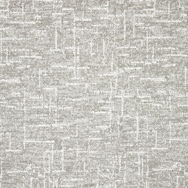 Sunbrella Chenille Interweave Cloud Acrylic Fabric - Cloud Gray Interlocking Linear Pattern, 54" Width (By The Yard)