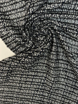 Lurex Tweed Silver Gray Blue