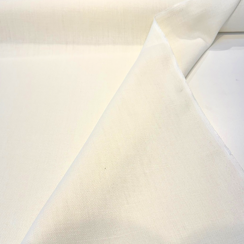Libeco Belgian Linen Fabric - Oyster Beige, Sanfor Airo, 54-56" Width (By The Yard)