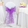 Organza Chair Sash Purple 8x108