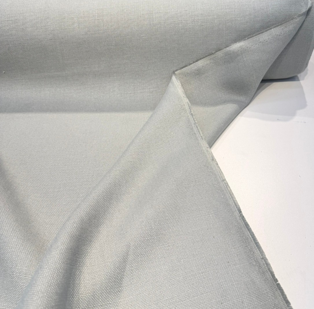 Libeco Belgian Linen Fabric - Celadon Muted Blue, Sanfor Airo, 54-56" Width (1 Yard)
