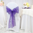 Embroidered Organza Chair Sash Sample