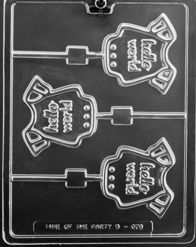 Hello World Lolly Chocolate Mold - LPB079