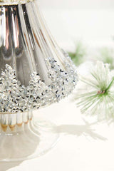 14.5 Inchi Icy Silver Christmas Tree Elegant Winter Holiday Décor