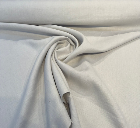 Libeco Belgian Tailored Linen Sanfor Airo Belgian Linen Fabric - Ash Light Gray, 54" Width (By The Yard)