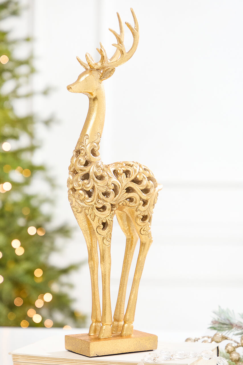 18" Resin Scroll Deer - 2 Assorted