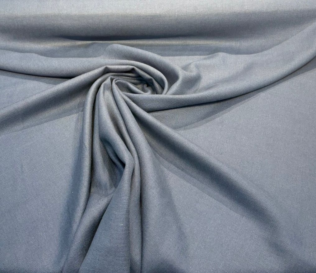Libeco Belgian Tailored Linen Sanfor Airo Linen Fabric - Aegean Blue, 54" Width (1 Yard)