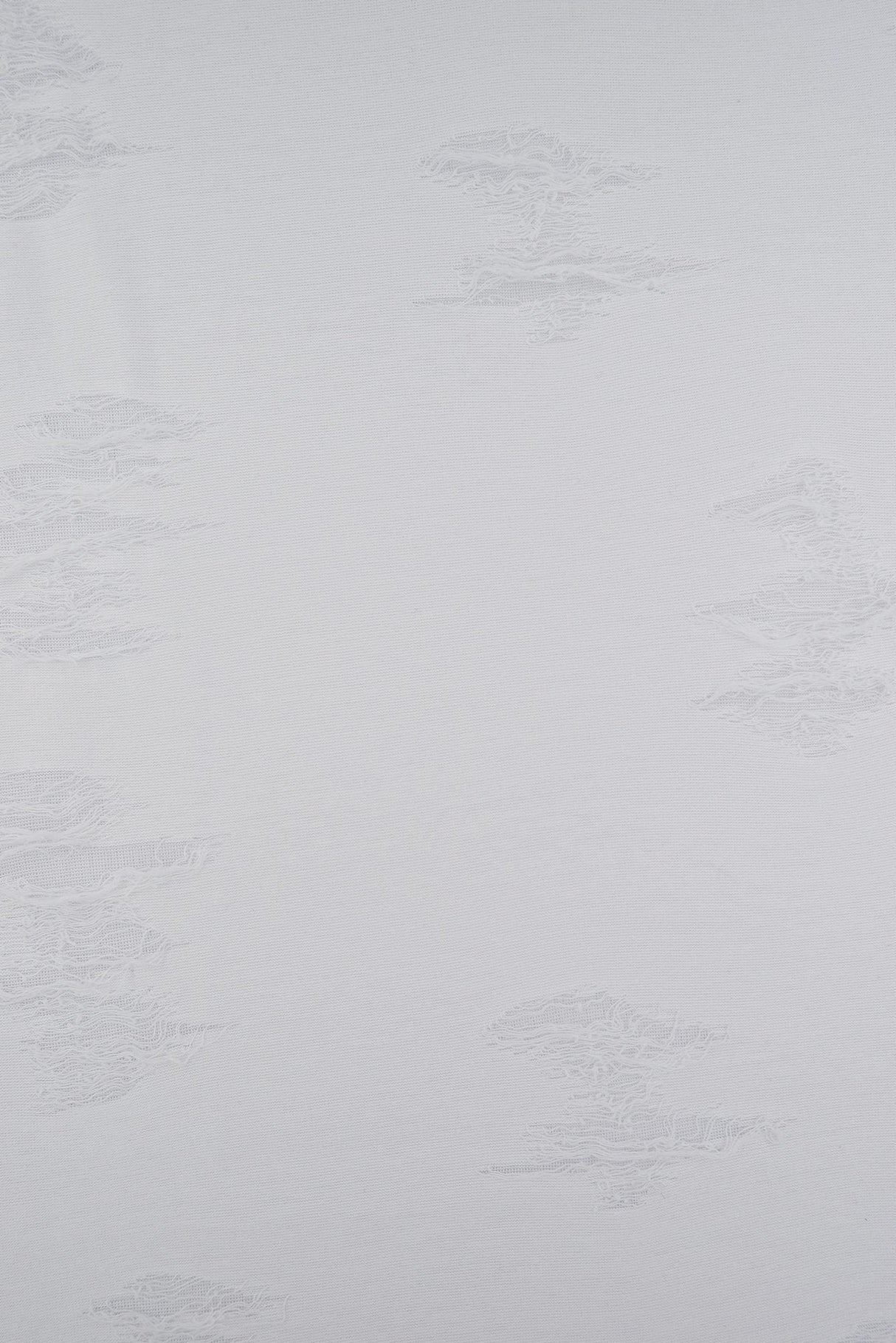 Double Knit Jacquard Fabric White