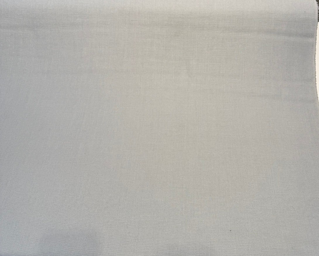 Libeco Belgian Tailored Linen Sanfor Airo Light Gray Linen Fabric - Light Gray, 54" Width (1 Yard)