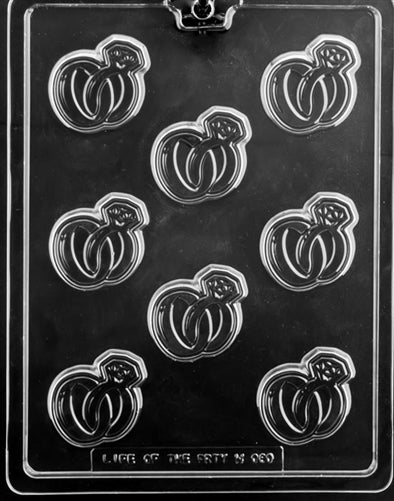 Diamond Rings Topper Chocolate Mold - LPW080