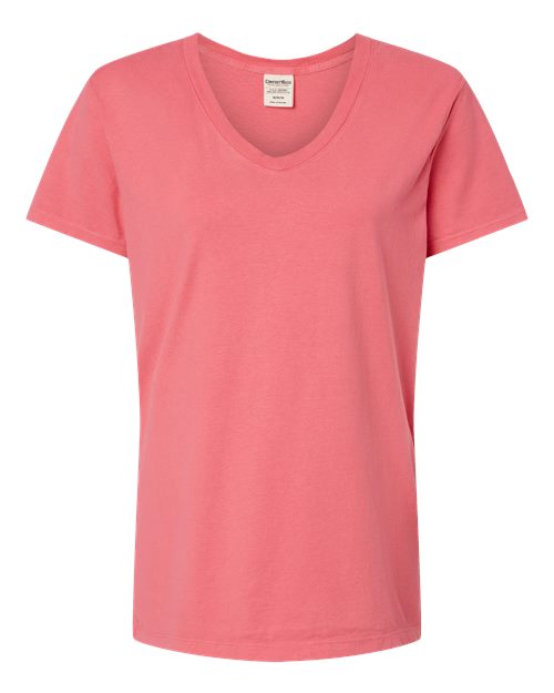 Garment-Dyed Women's V-Neck T-Shirt