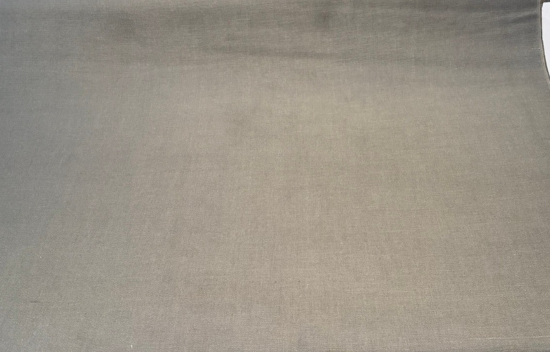 Libeco Belgian Tailored Linen Sanfor Airo Loden Olive Fabric - Olive Gray Texture, 54" Width (1 Yard)