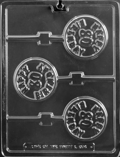 Happy 80th Birthday Lolly Chocolate Mold - LPL074