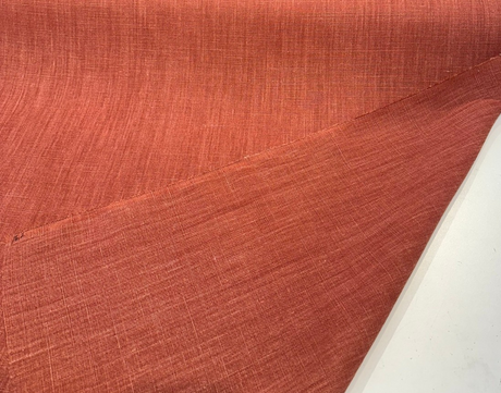 Nelen & Delbeke Belgian Linen Lino Terracotta Belgian Linen Fabric - Terracotta, 59" Width (1 Yard)
